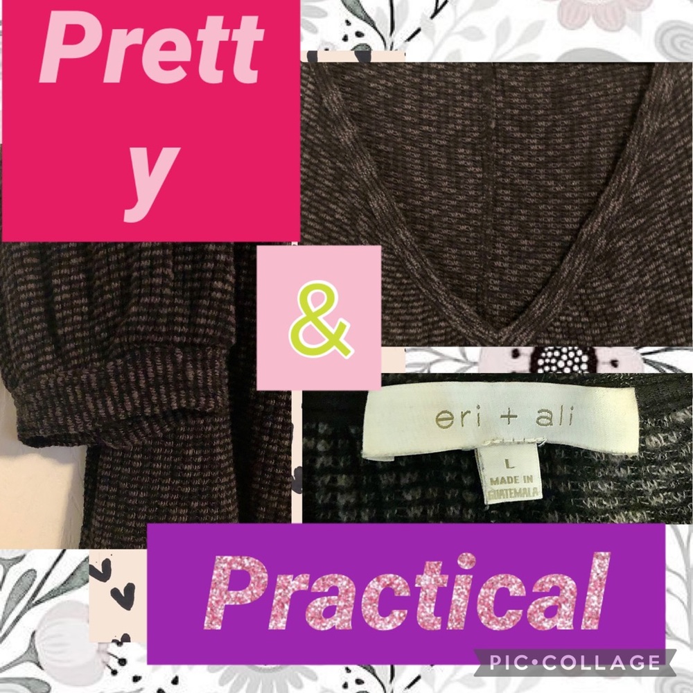 NWOT ANTHROPOLOGIE 3/4 Sleeve V-Neck Top